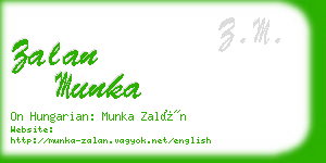 zalan munka business card